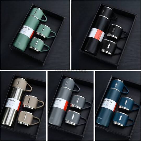 Double-layer Stainless Steel Vacuum Flask Set
