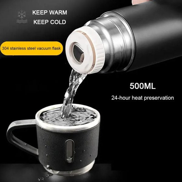 Double-layer Stainless Steel Vacuum Flask Set