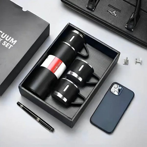 Double-layer Stainless Steel Vacuum Flask Set
