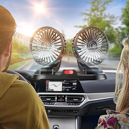 Long Double Head Car Fan