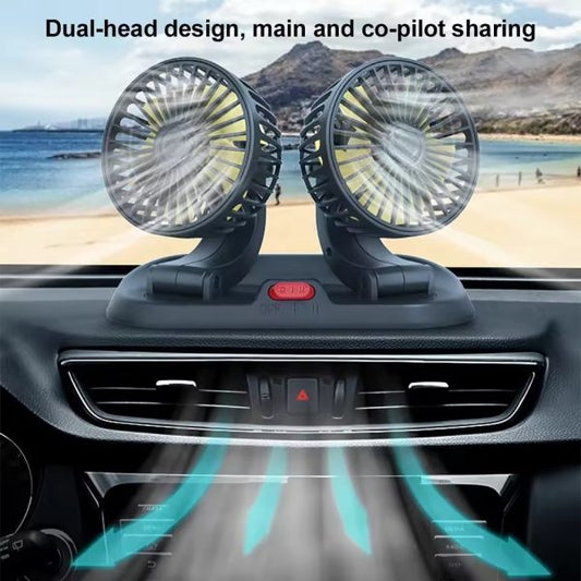 Long Double Head Car Fan