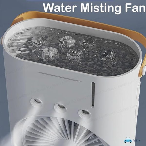 Mini Double Air Cooler With Mist Humidifier & Led Lighting