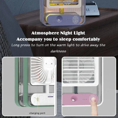 Portable Air Conditioner Fan With Mist Humidifier