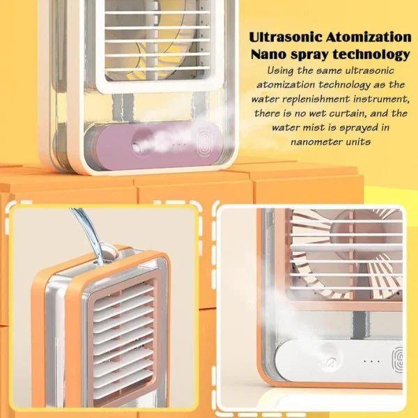 Portable Air Conditioner Fan With Mist Humidifier