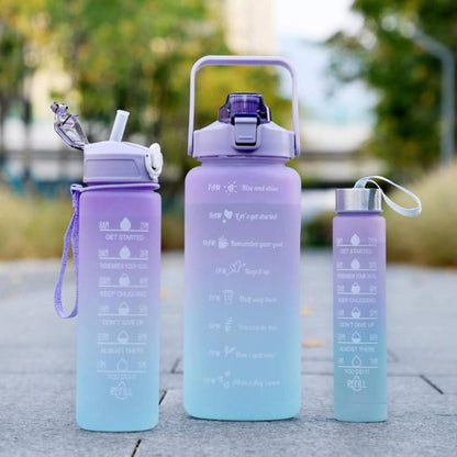 Sports Water Bottles 3 Pcs Set With