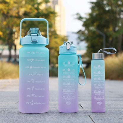 Sports Water Bottles 3 Pcs Set With