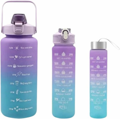 Sports Water Bottles 3 Pcs Set With